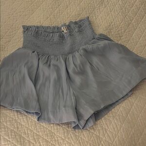 TCEC High Waist Light Blue Women's Shorts